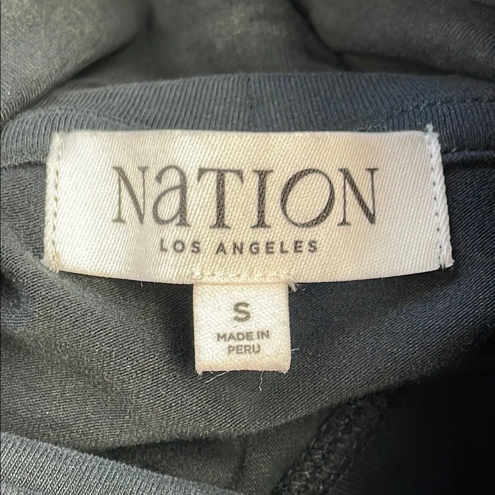 New Nation LTD Astrid Turtleneck Dress in Jet Black Sweater Dress Stretchy Sz S
